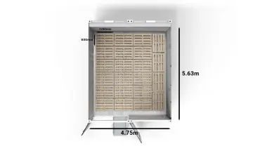 22 Euro Pallets in a 2-bay 20ft Arctic SuperStore