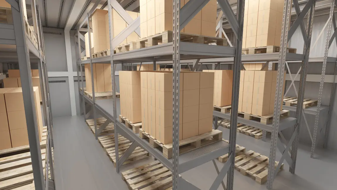 Interior view of Arctic MegaStore temperature-controlled storage container with insulated walls and flooring
